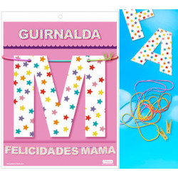 GUIRNALDA FELICIDADES MAMA Cartulina 220gr