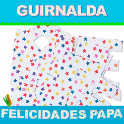 GUIRNALDA FELICIDADES PAPA Cartulina 220gr