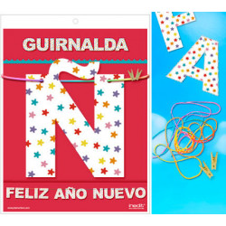 GUIRNALDA FELIZ AyO NUEVO Cartulina 220gr