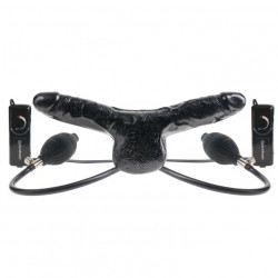 FETISH FANTASY SERIES DOBLE PENE VIBRADOR INFLABLE NEGRO